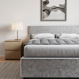 Lassic Vida Designs Veronica Silver Velvet Ukfr 5Ft King Size Ottoman Bed Frame, 200 X 150Cm - thumbnail 5