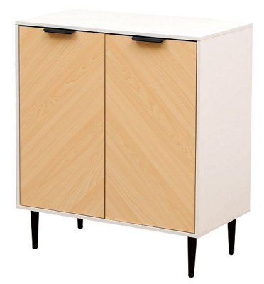 MMT Funiture Designs Mid-Century Sideboard, Console Table With Shelf, 71Cm X 81Cm White/oak Or Black - image 1