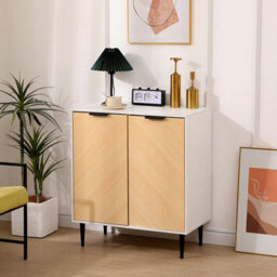 MMT Funiture Designs Mid-Century Sideboard, Console Table With Shelf, 71Cm X 81Cm White/oak Or Black - thumbnail 7
