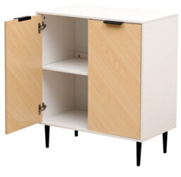 MMT Funiture Designs Mid-Century Sideboard, Console Table With Shelf, 71Cm X 81Cm White/oak Or Black - thumbnail 2