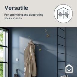 GoodHome Tapered Twist Brass Effect Steel Wall-Mounted Hat & Coat Hook (H)147mm (D)91mm - thumbnail 6