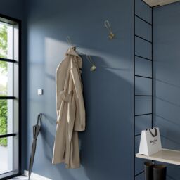 GoodHome Tapered Twist Brass Effect Steel Wall-Mounted Hat & Coat Hook (H)147mm (D)91mm - thumbnail 3