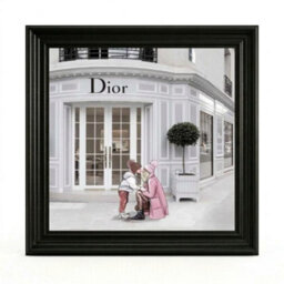 Home Luxe Interiors Dior Jewelry Black Step Frame Luxury Wall Art 70X70Cm Home Decor - thumbnail 3