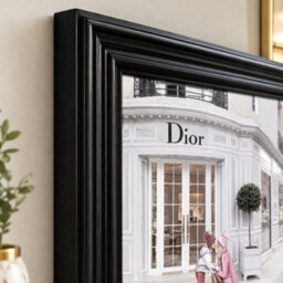 Home Luxe Interiors Dior Jewelry Black Step Frame Luxury Wall Art 70X70Cm Home Decor - thumbnail 5