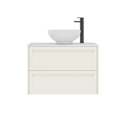 Royal Bathrooms Royal Bathroom Elmore 800mm Classic White Wall Mounted Countertop Bathroom Vanity Unit 2 Drawer With Breeze Basin - thumbnail 7