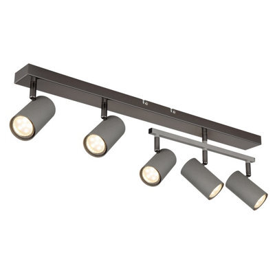 Luminosa Lighting Luminosa Robby Ceiling Spotlight Bar Gunmetal 5X Gu10 - image 1
