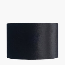 Pacific Lifestyle 45Cm Black Velvet Cylinder Lampshade Floor Table Lamps