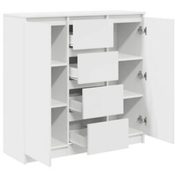 Vidaxl Sideboard With Drawers White 100.5X35X98.5 Cm Engineered Wood - thumbnail 5