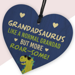 Red Ocean Grandadsauras Wooden Heart, Like A Normal Grandad But More Roar-Some, Ideal For Grandad, Birthday, - thumbnail 2