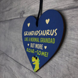 Red Ocean Grandadsauras Wooden Heart, Like A Normal Grandad But More Roar-Some, Ideal For Grandad, Birthday, - thumbnail 7