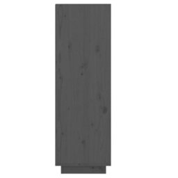 Berkfield Shoe Cabinet Grey 34X30X105 Cm Solid Wood Pine - thumbnail 4