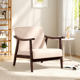 Thehotsale Mid Century Modern Armchair Accent Chair With Solid Wood Frame Lounge Chairs For Living Room