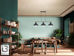Luminosa Lighting Luminosa Irias Bar Pendant Ceiling Light Black, Copper 3Xe27 - Uk Stock - thumbnail 2