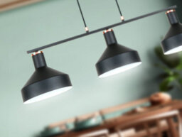 Luminosa Lighting Luminosa Irias Bar Pendant Ceiling Light Black, Copper 3Xe27 - Uk Stock - thumbnail 3