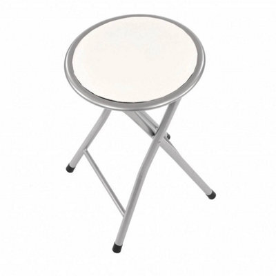 White  Folding Breakfast Kitchen Bar Stool Seat - image 1
