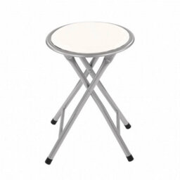 White  Folding Breakfast Kitchen Bar Stool Seat - thumbnail 3