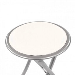 White  Folding Breakfast Kitchen Bar Stool Seat - thumbnail 5