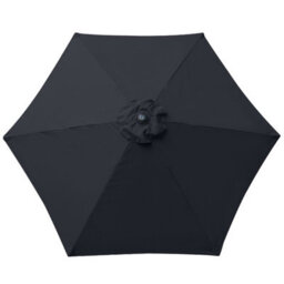 VRUC Replacement Parasol Fabric Umbrella Canopy Cover For 2.5M 6 Arm Parasols Black - thumbnail 2