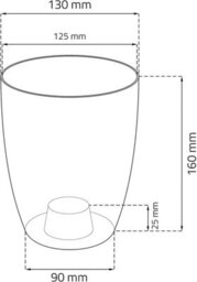 B2C Plant Orchid Pot Plastic 3 Colours Gloss Oval Planter Transparent Clear 13 Cm Green - thumbnail 2