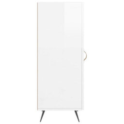Berkfield Modern Sideboard High Gloss White 34.5X34X90 Cm Engineered Wood - thumbnail 7