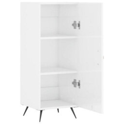 Berkfield Modern Sideboard High Gloss White 34.5X34X90 Cm Engineered Wood - thumbnail 5
