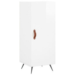 Berkfield Modern Sideboard High Gloss White 34.5X34X90 Cm Engineered Wood - thumbnail 1
