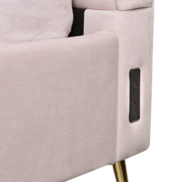 Beliani Bed Velvet Miribel 180 X 200 Cm (Eu Super King) Pastel Pink - thumbnail 9