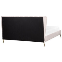 Beliani Bed Velvet Miribel 180 X 200 Cm (Eu Super King) Pastel Pink - thumbnail 5