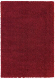 Red Modern Shaggy Easy To Clean Plain Rug For Living Room, Dining Room, Bedroom - 200Cm X 290Cm - thumbnail 1