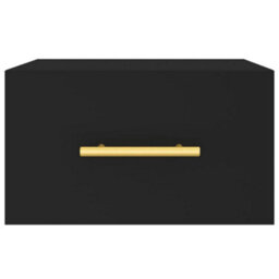 Berkfield Wall-Mounted Bedside Cabinet Black 35X35X20 Cm - thumbnail 5