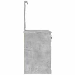 Berkfield Dressing Table With Led Concrete Grey 90X50X132.5 Cm Engineered Wood - thumbnail 8