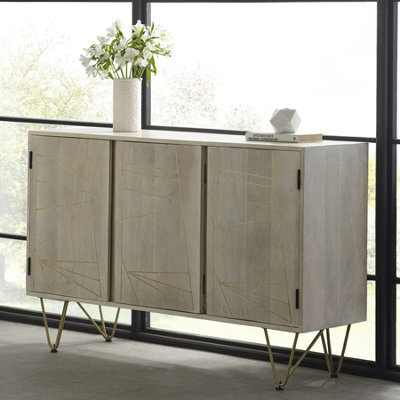 Worcester Light Gold Large Sideboard 3 Doors - image 1