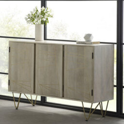 Worcester Light Gold Large Sideboard 3 Doors