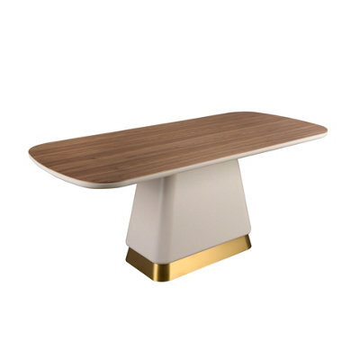 Angel Cerda Elegant Rectangular Dining Table In Walnut And Beige Wood - image 1