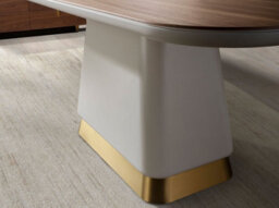Angel Cerda Elegant Rectangular Dining Table In Walnut And Beige Wood - thumbnail 4