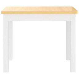 Vidaxl 3 Piece Children Table And Chair Set White And Beige Mdf Children Table And Chair Sets - thumbnail 7