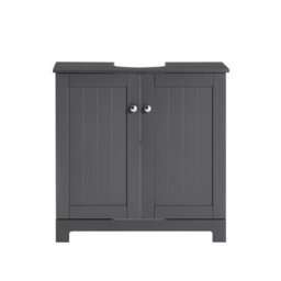 Sobuy Bzr18-Ii-Dg, Under Sink Cabinet Bathroom Vanity Unit, Suitable For Pedestal Sink, Grey,w60Xd30Xh60 - thumbnail 1