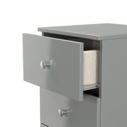 Yarmouth Ready Assembled Matt Grey No Effect 5 Drawer Bedside Chest (H)1067mm (W)370mm (D)390mm - thumbnail 4