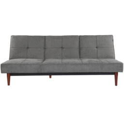 Darphe Faux Suede 3 Seater Upholstered Sofa Bed With Wood Legs - thumbnail 2