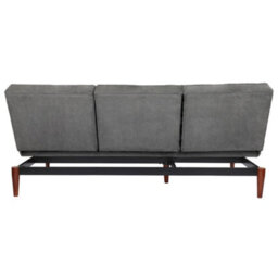 Darphe Faux Suede 3 Seater Upholstered Sofa Bed With Wood Legs - thumbnail 4