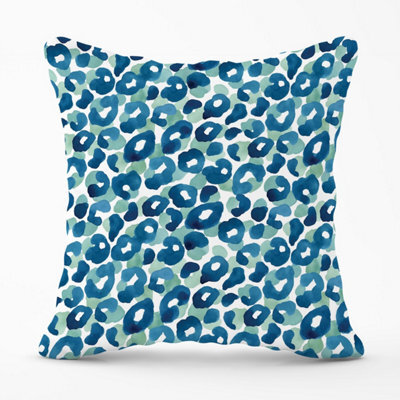 Warren Reed Designer Watercolour Leopard Print Outdoor Cushion 45Cm X 45Cm - image 1