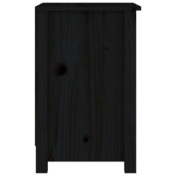 Vidaxl Bedside Cabinets 2 Pcs Black 40X35X55 Cm Solid Wood Pine Bedside Cabinets - thumbnail 5