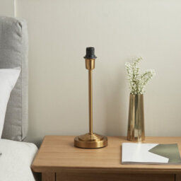 Luminosa Lighting Luminosa Rise Vintage Brass Finish Table Lamp With Coral Pink Fabric Ikat Shade 16Cm E14 - thumbnail 5