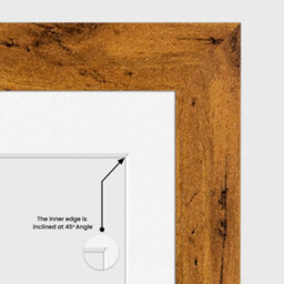 AK Frames 80X70Cm Rustic Oak Modern Multi Photo Frame With White Mount - Holds 20 Apertures (18X) 6X4, (2X) 4X4 Photos - thumbnail 7