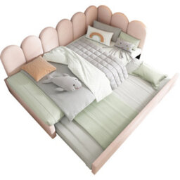 "Matteo ""velvet Upholstered Daybed With Pull-Out Bed, 3Ft Single, 90X190Cm, Pink, Metal Slatted Frame""" - thumbnail 6