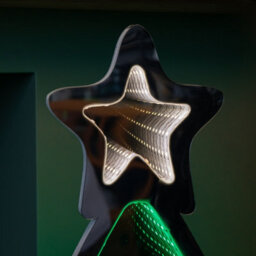 Samuel Alexander 95Cm Infinity Light Up Christmas Tree Decoration With Green Leds On Metal Base - thumbnail 5