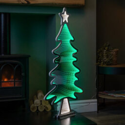 Samuel Alexander 95Cm Infinity Light Up Christmas Tree Decoration With Green Leds On Metal Base - thumbnail 4