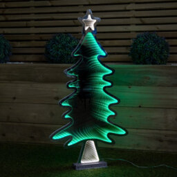 Samuel Alexander 95Cm Infinity Light Up Christmas Tree Decoration With Green Leds On Metal Base - thumbnail 2