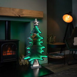 Samuel Alexander 95Cm Infinity Light Up Christmas Tree Decoration With Green Leds On Metal Base - thumbnail 3