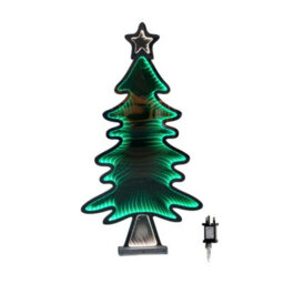 Samuel Alexander 95Cm Infinity Light Up Christmas Tree Decoration With Green Leds On Metal Base - thumbnail 8